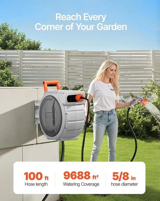 Revera Retractable Garden Hose Reel
