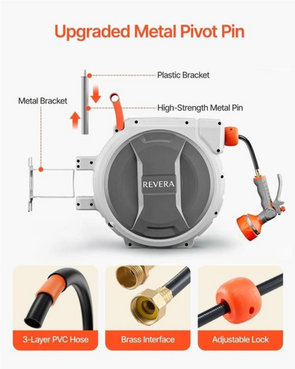 Revera Retractable Garden Hose Reel